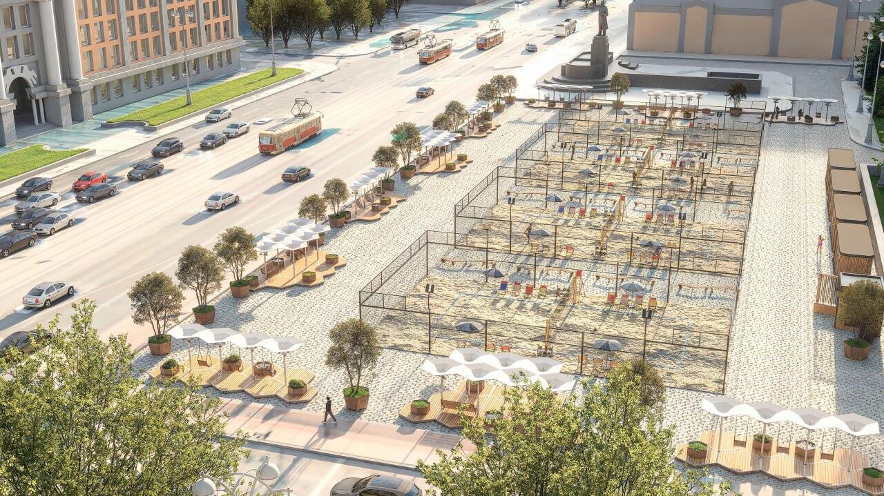 Рендеры «Лета на площади». Проектная документация / Парк Маяковского