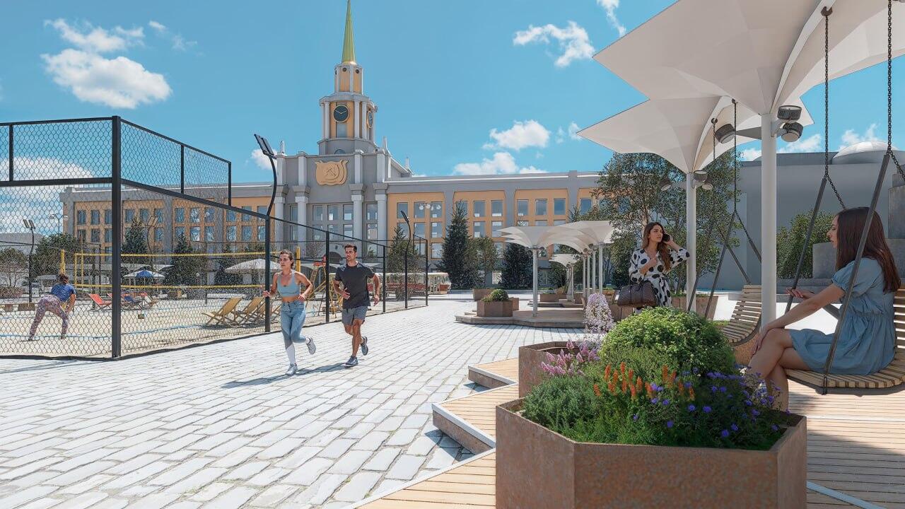 Рендеры «Лета на площади». Проектная документация / Парк Маяковского