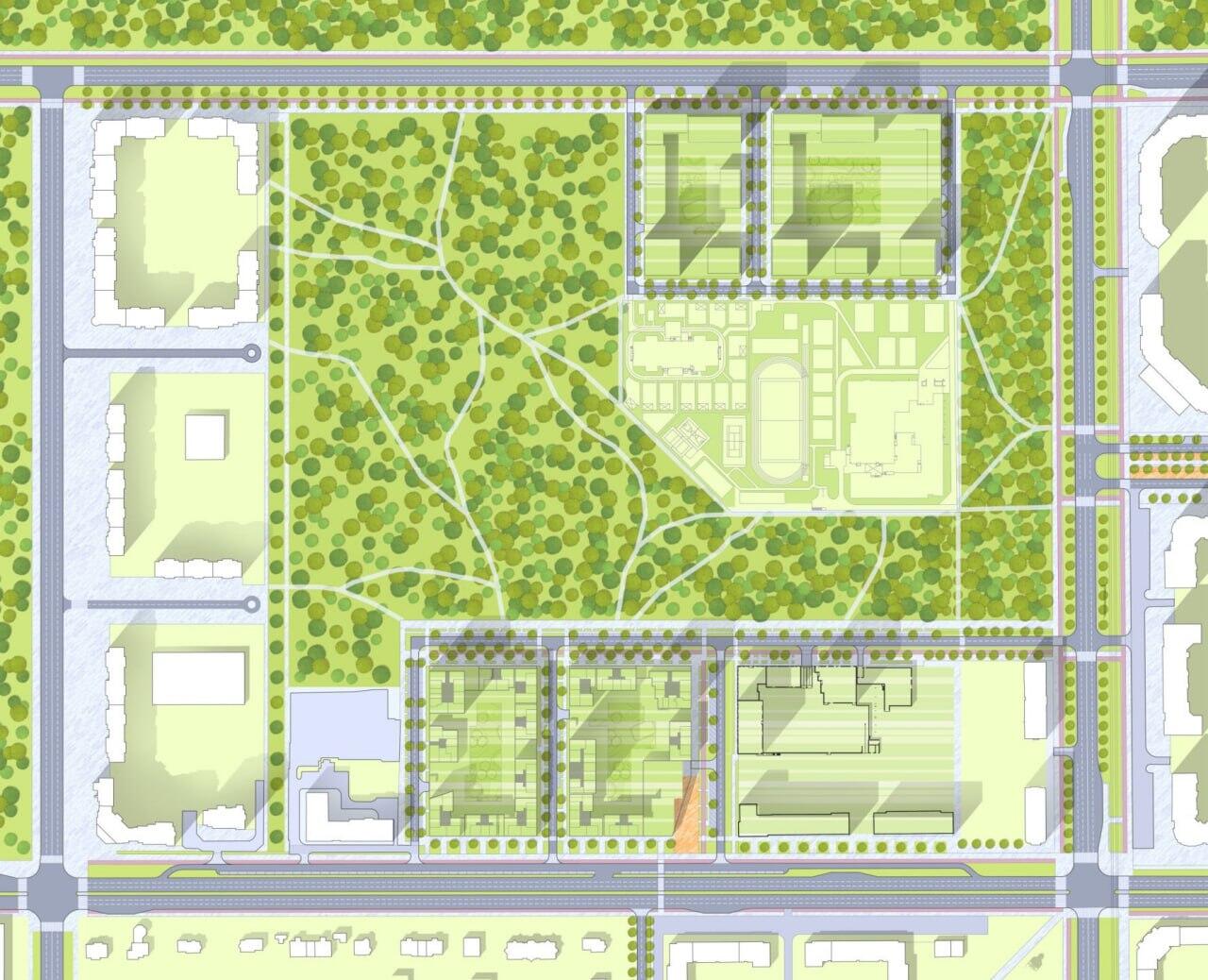Проект застройки и благоустройства рощи от «Атомстройкомплекса»