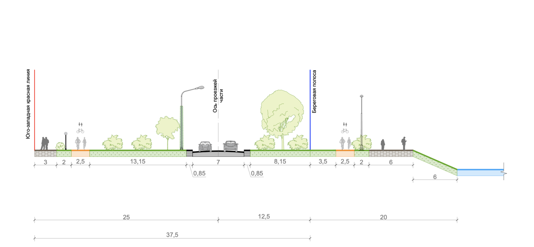 Проект перестройки улицы Малый конный полуостров. Проектная документация